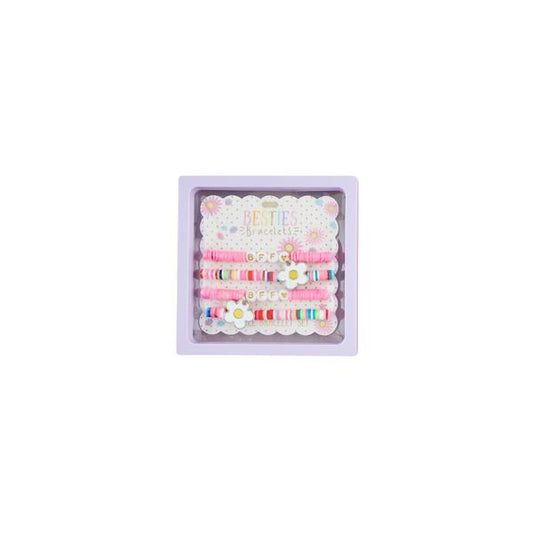 BFF Flower Beaded Bracelets Set