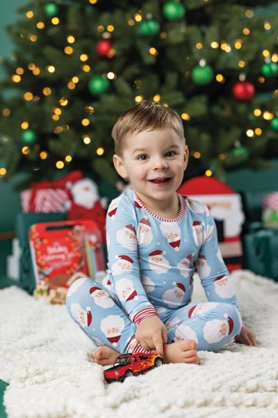 Santa Glow PJs Blue