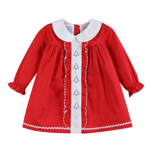 Red Ruffle Tree Dress