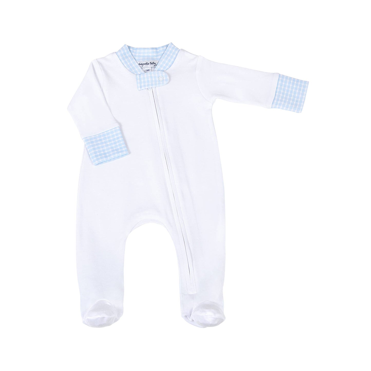 New Beginnings Blue Zipper Footie