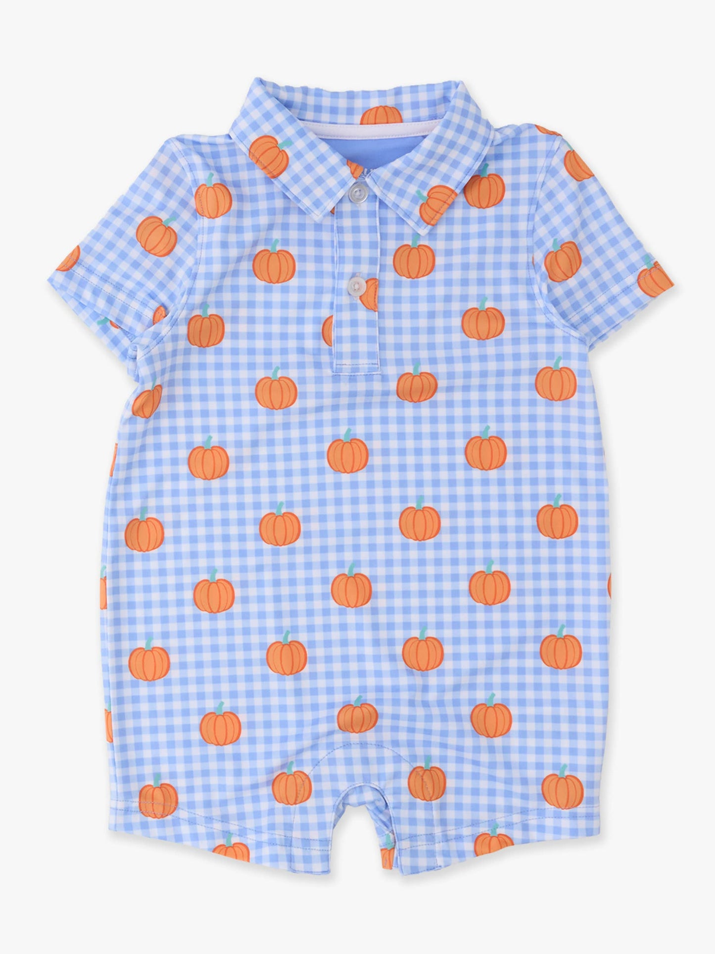 Boys Pumpkin Performance Romper
