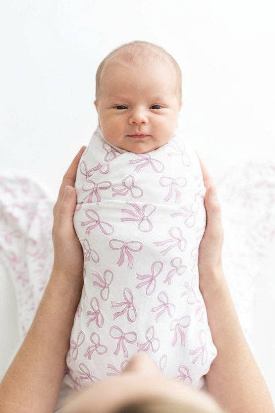 Blushing Bows Oversized Swaddle