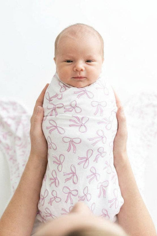 Blushing Bows Oversized Swaddle