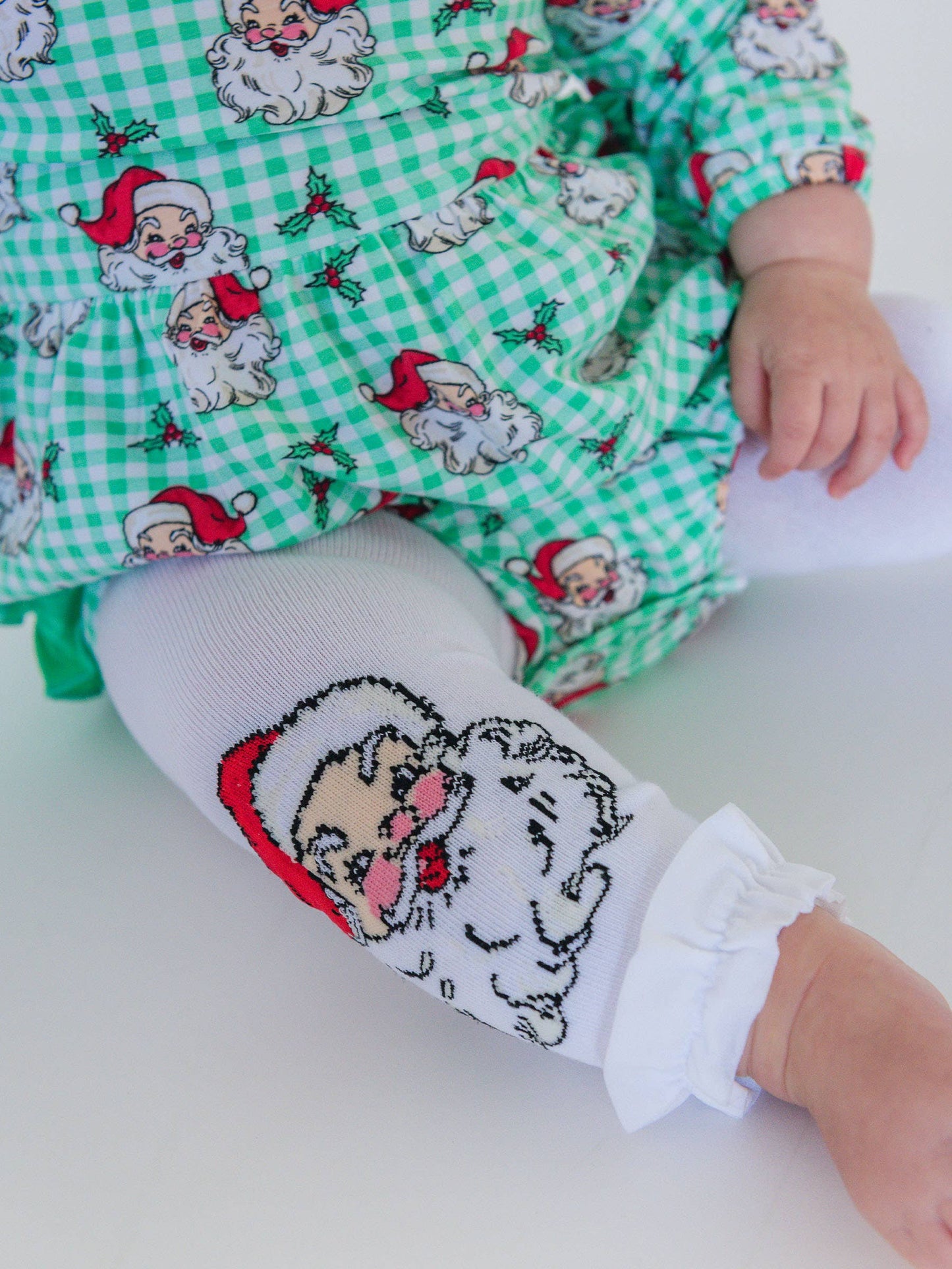 Santa Footless Ruffle Tights