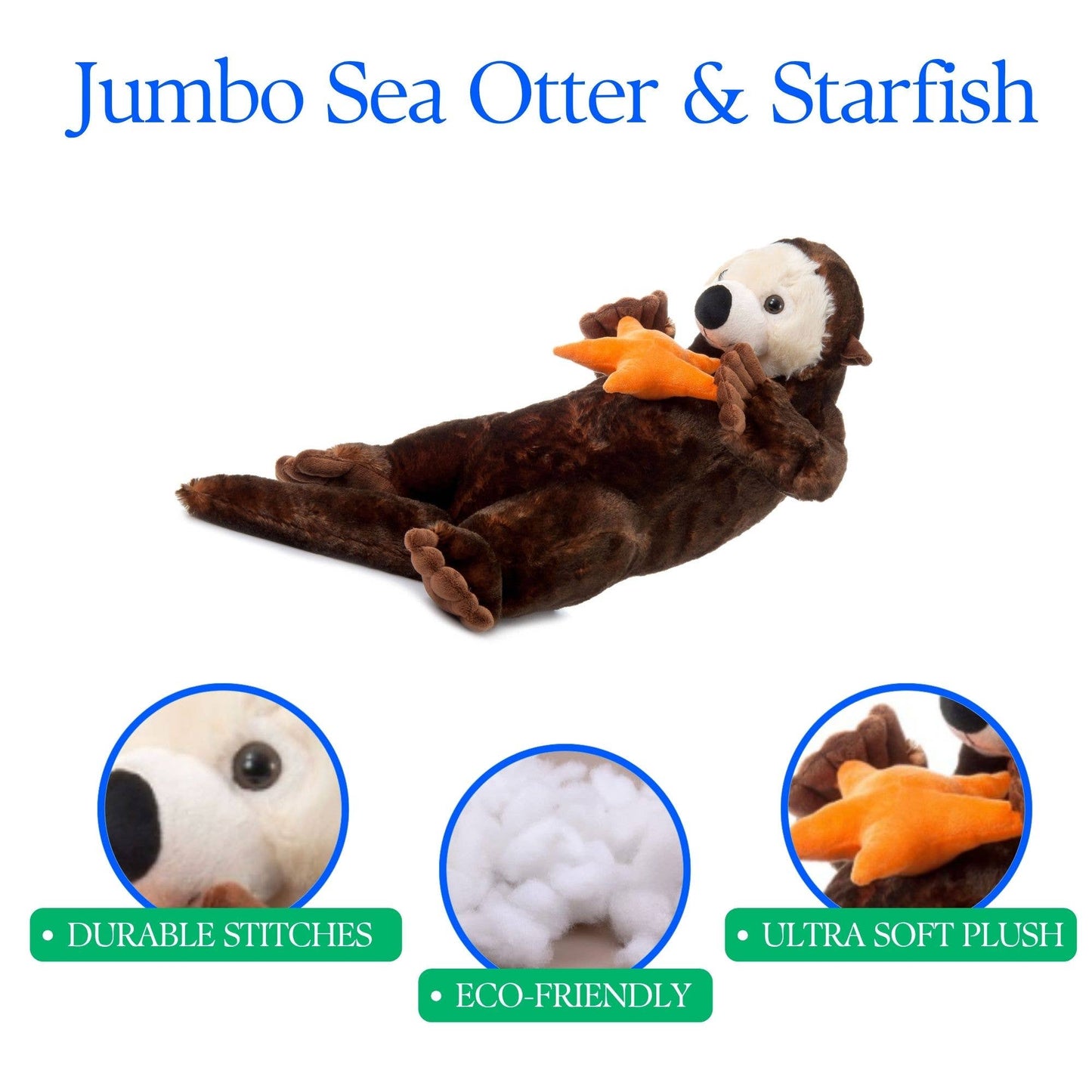 Jumbo Sea Otter with Starfish – 32"