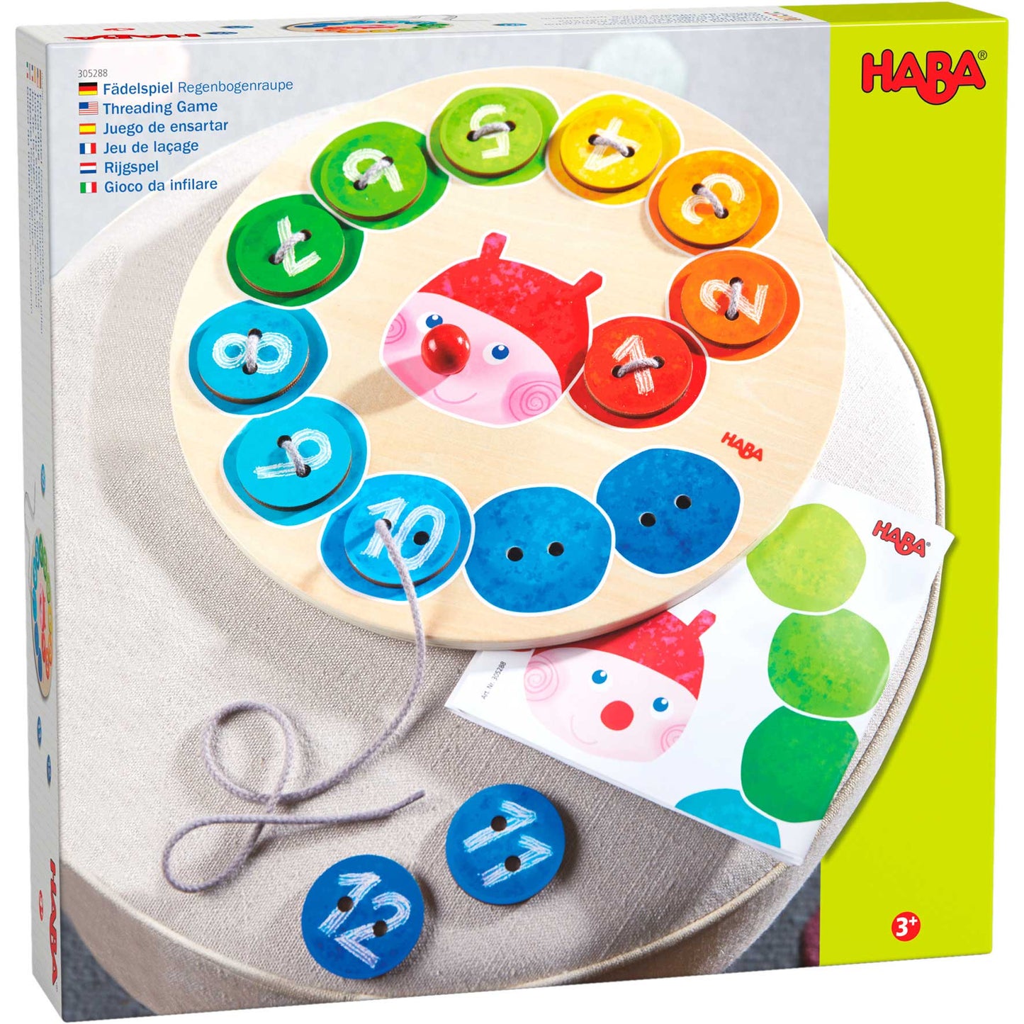 Rainbow Caterpillar Threading & Lacing Game