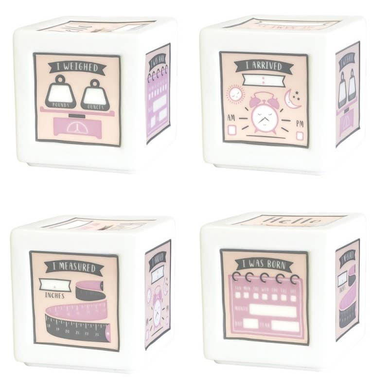 Birth Record Bank with Pen - Pink