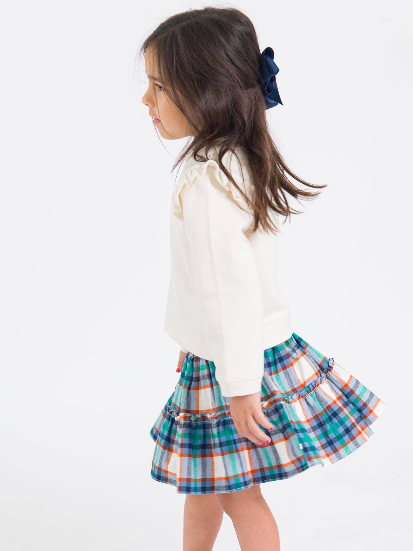 Peyton Plaid Smocked Skirt