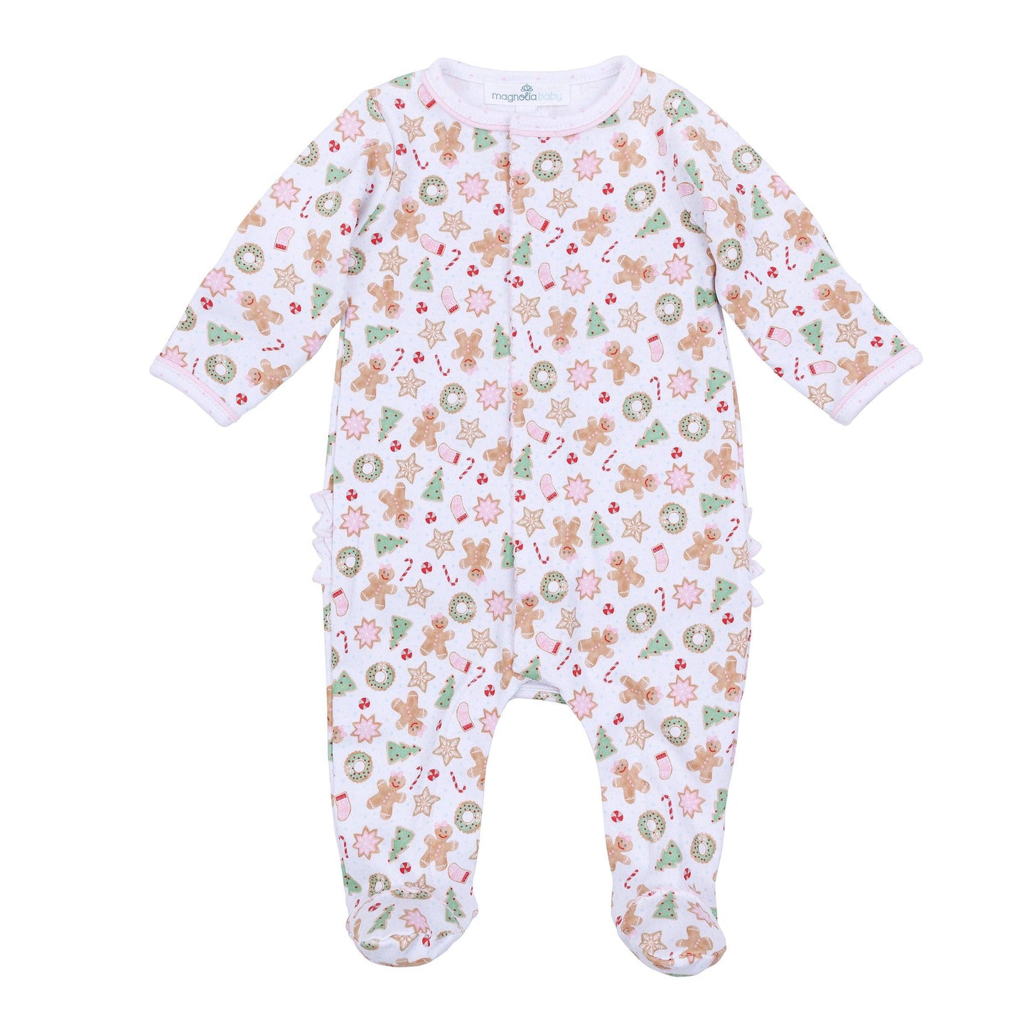 Frosted Wonderland Pink Ruffle Footie