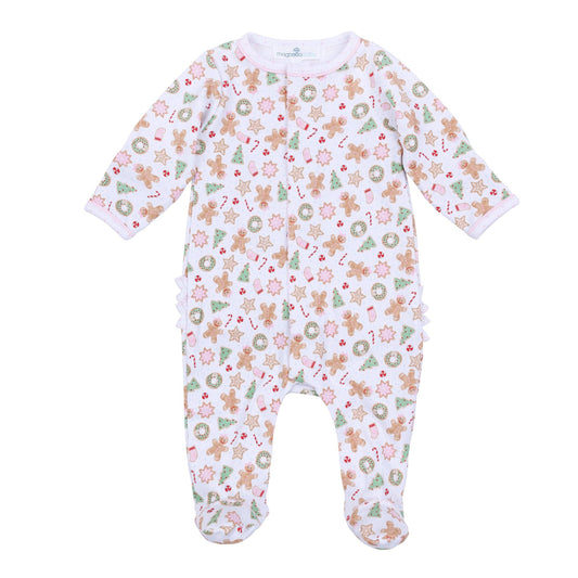 Frosted Wonderland Pink Ruffle Footie