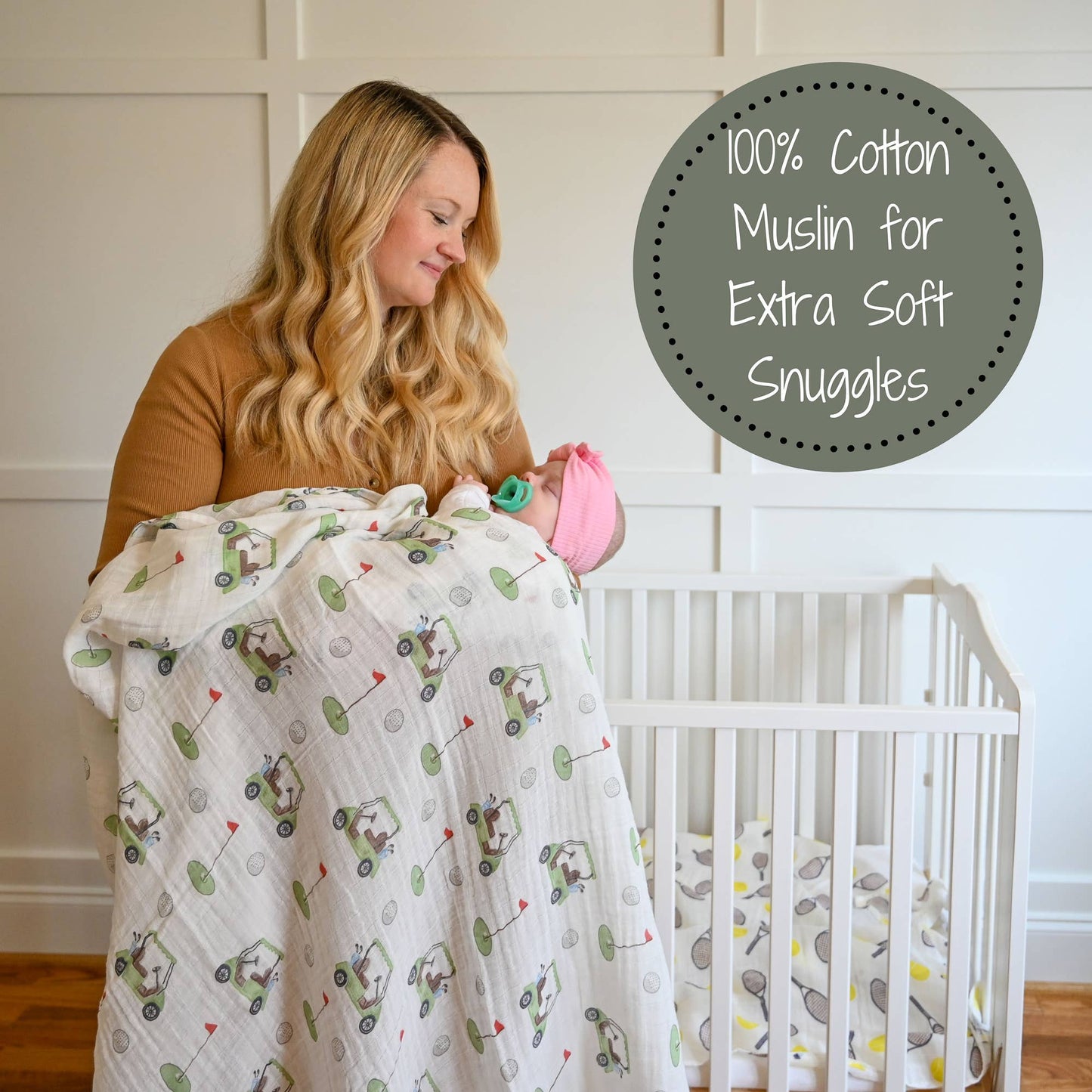 Golf Muslin Swaddle Blanket