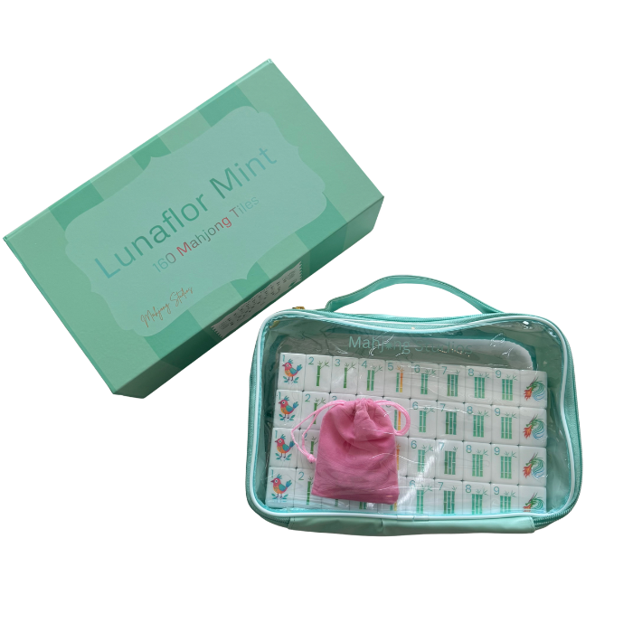 Teal Lunaflor Mahjong Tiles Set