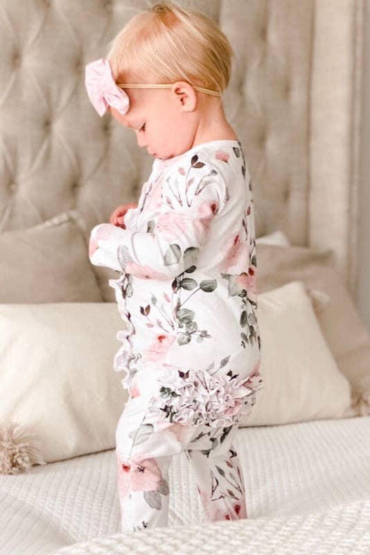 Millie's Rose Floral Footie