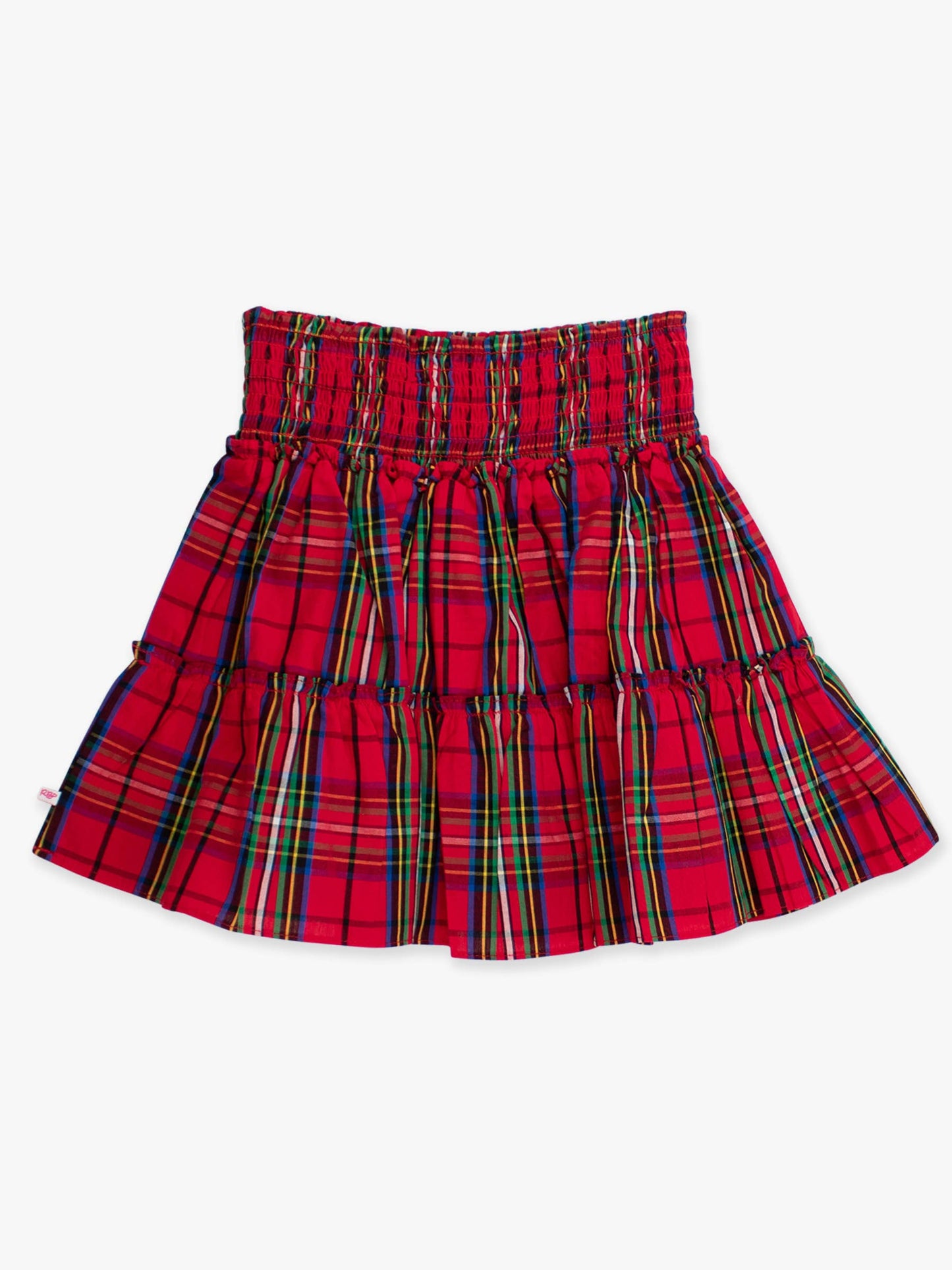 Plaid Smocked Twirl Skirt