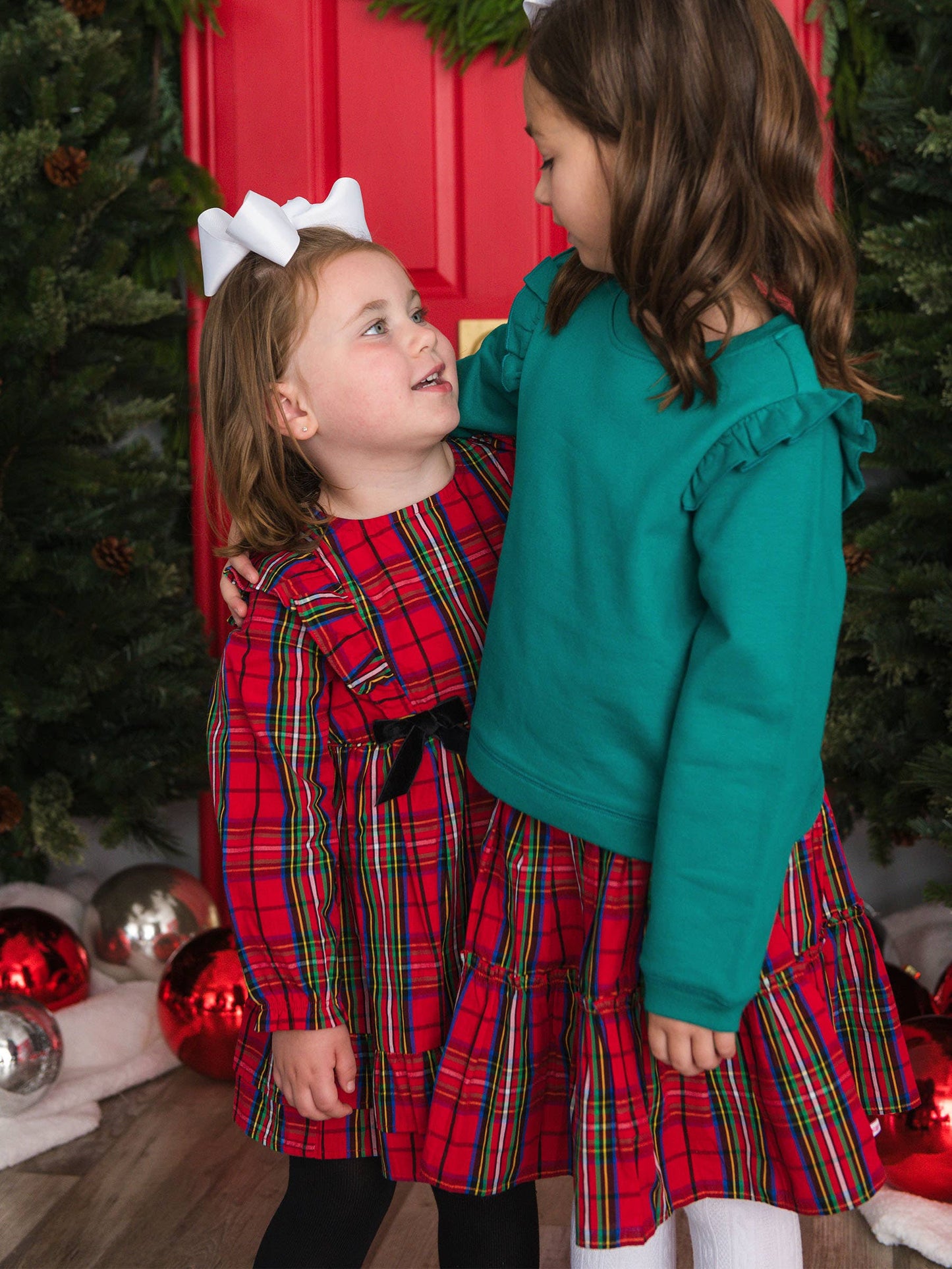 Plaid Smocked Twirl Skirt