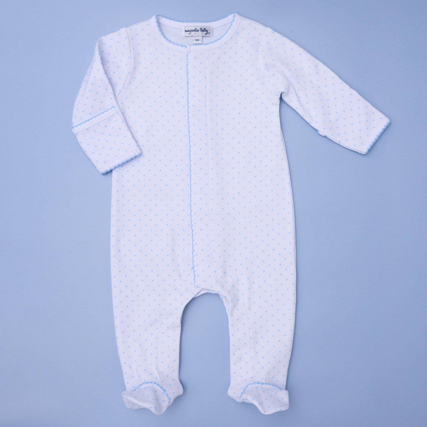 Blue Mini Dots Footie