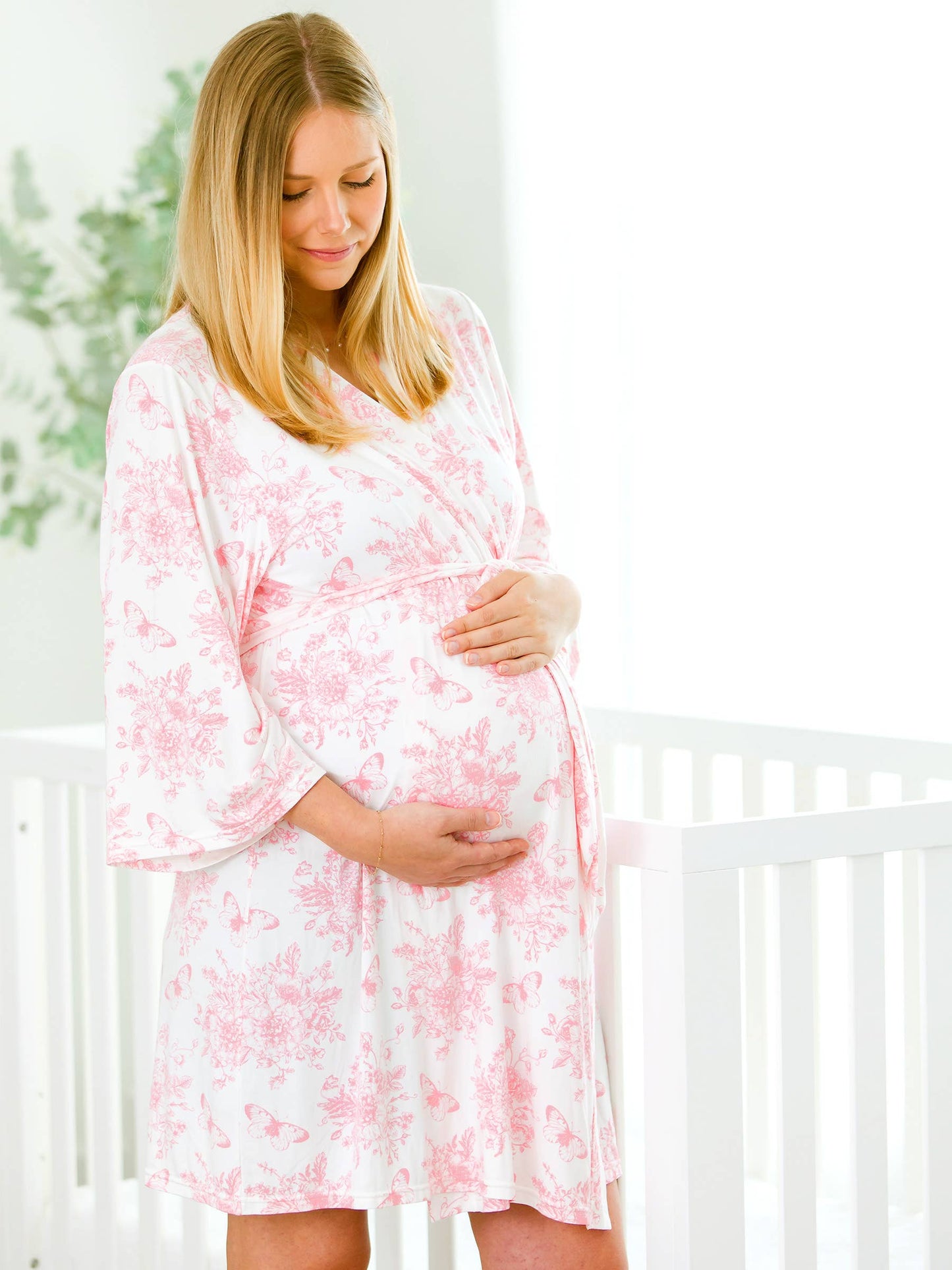 Women's Pink Toile Robe