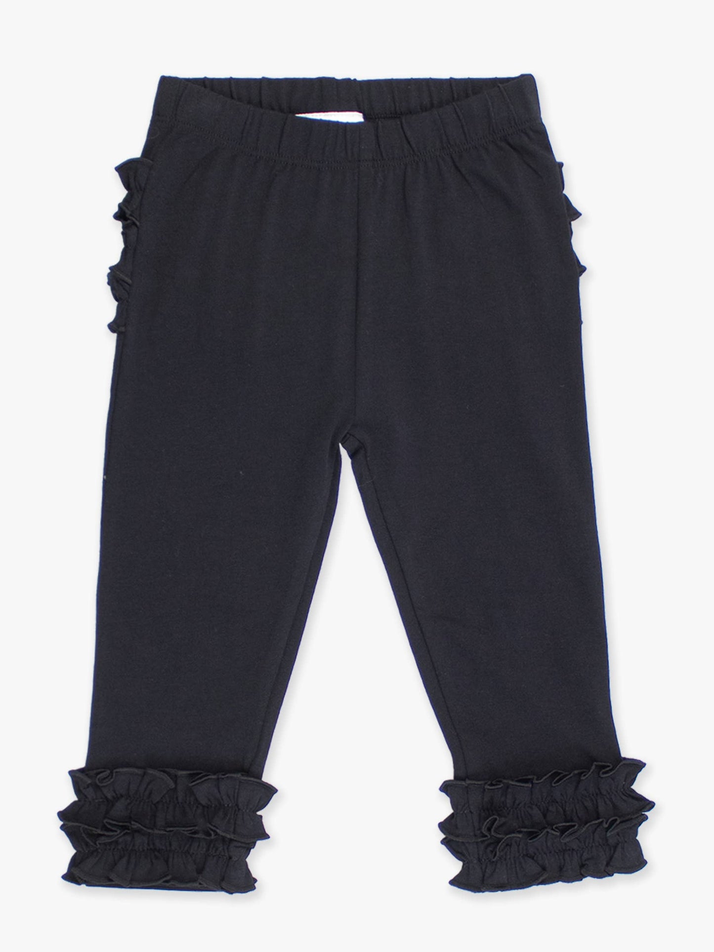 Black Classic Ruffle Leggings