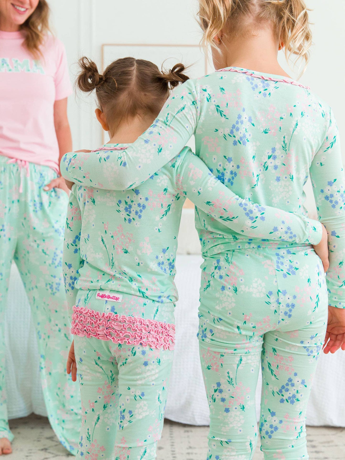 Mint Meadow Ruffle LS Bamboo PJ