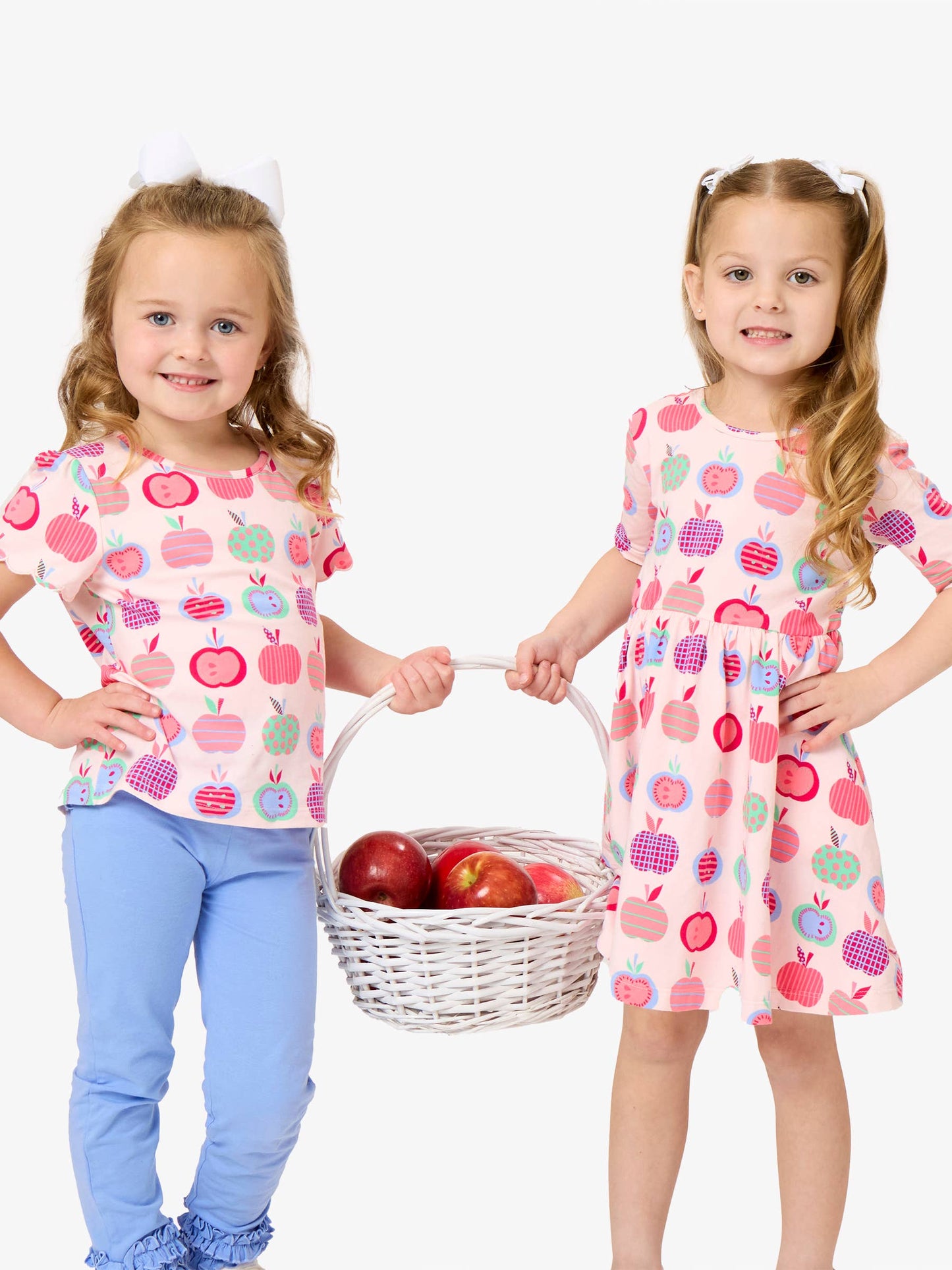 Apple Patch Knit Scallop Tee