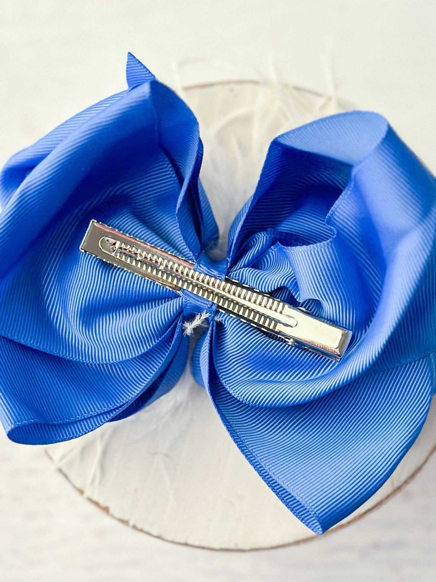 Blue & White FeatherBow