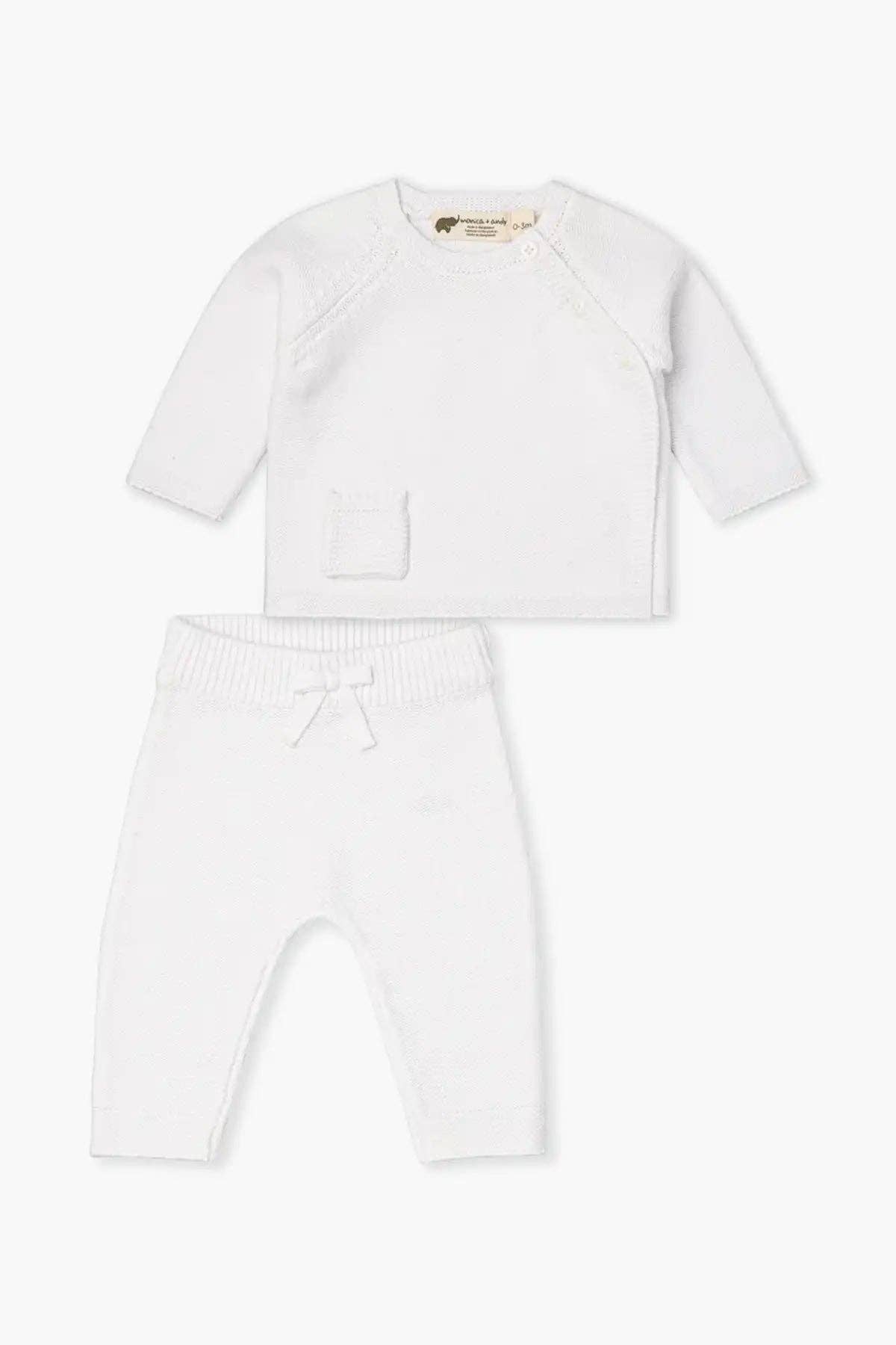 Little Darling Sweater Set White