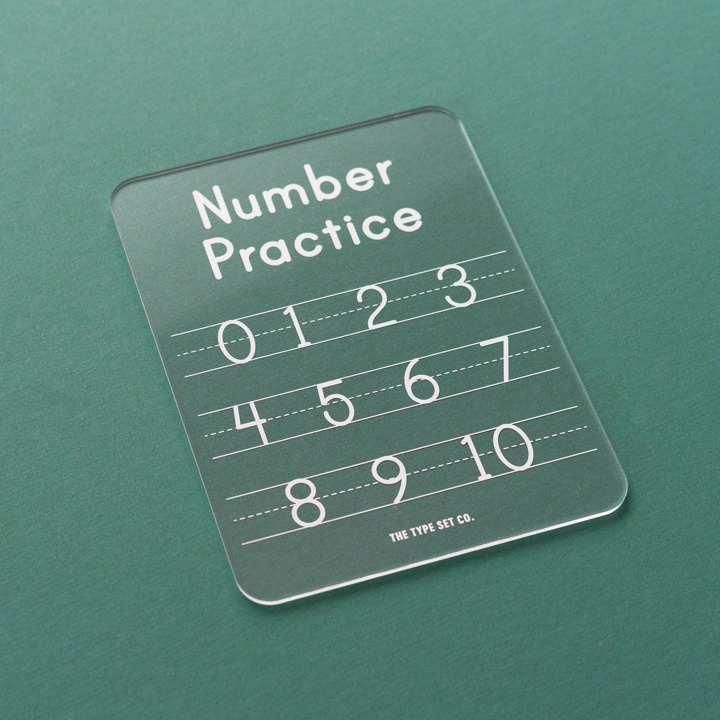 Dry Erase Numbers Tracing