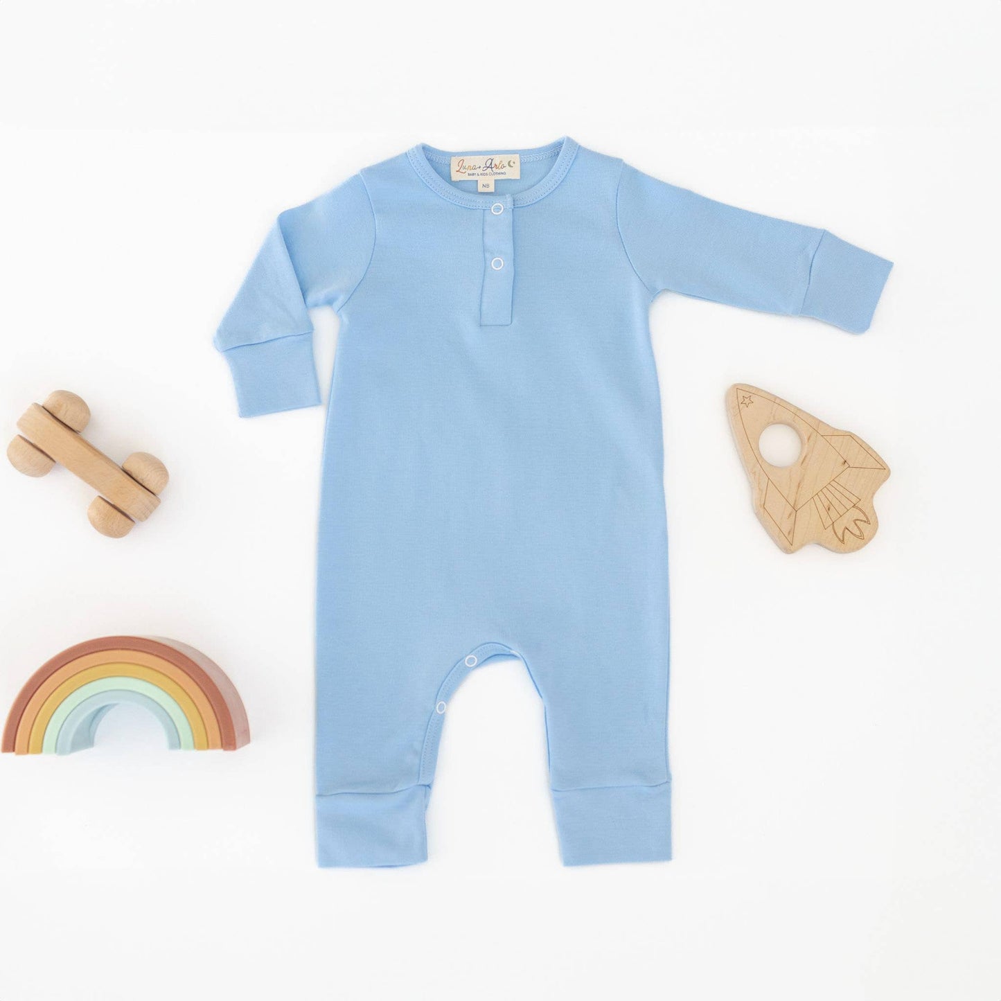 Luna & Arlo Basics Playsuit Sky