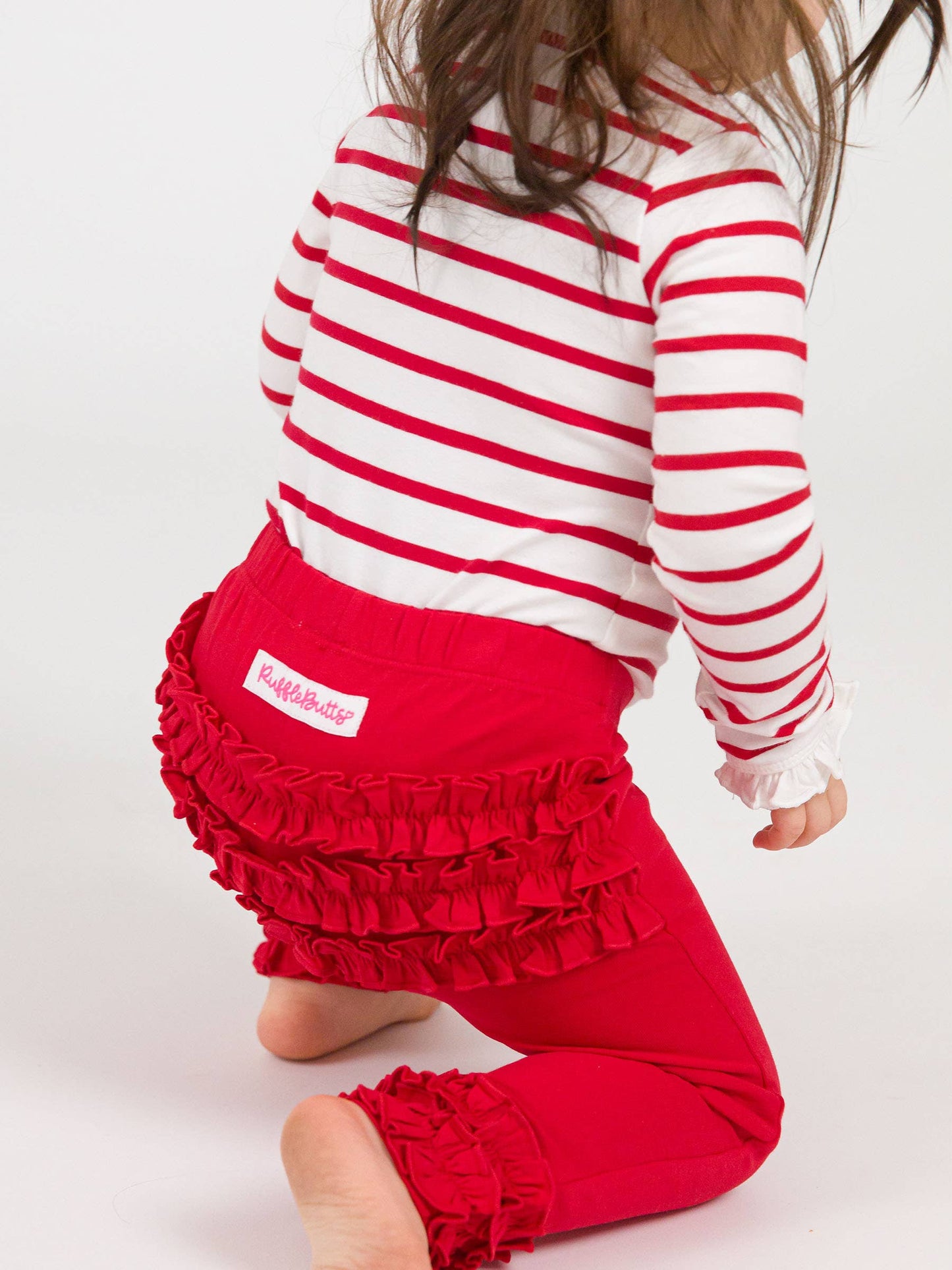 Classic Ruffle Leggings Red