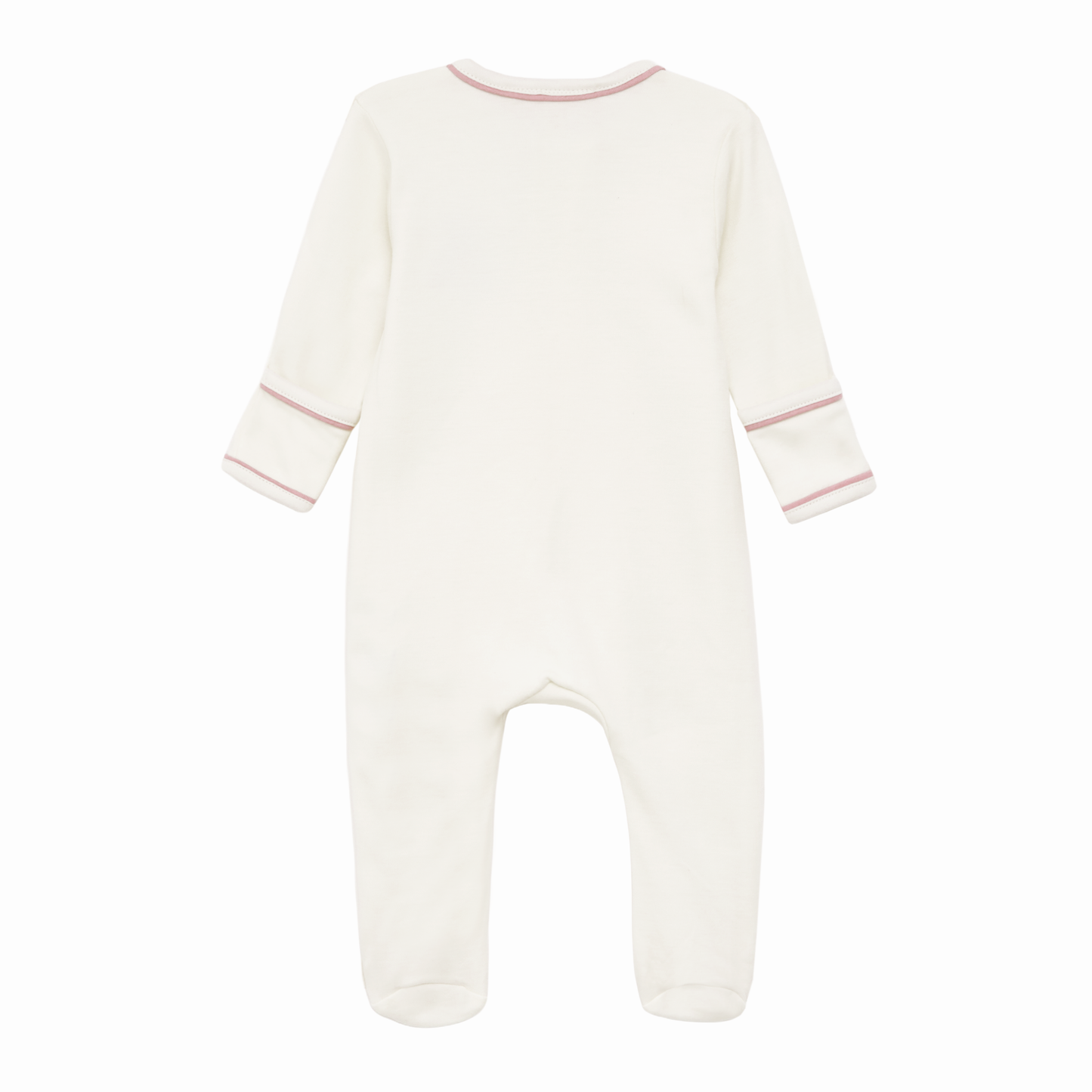 Bear Hugs Zip Footie in Rose
