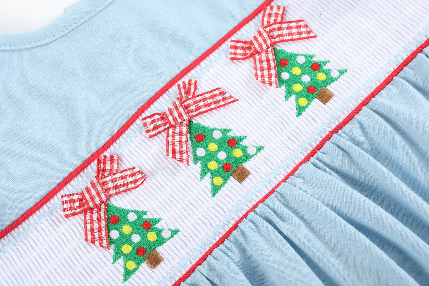 Smocked Tree Knit Romper