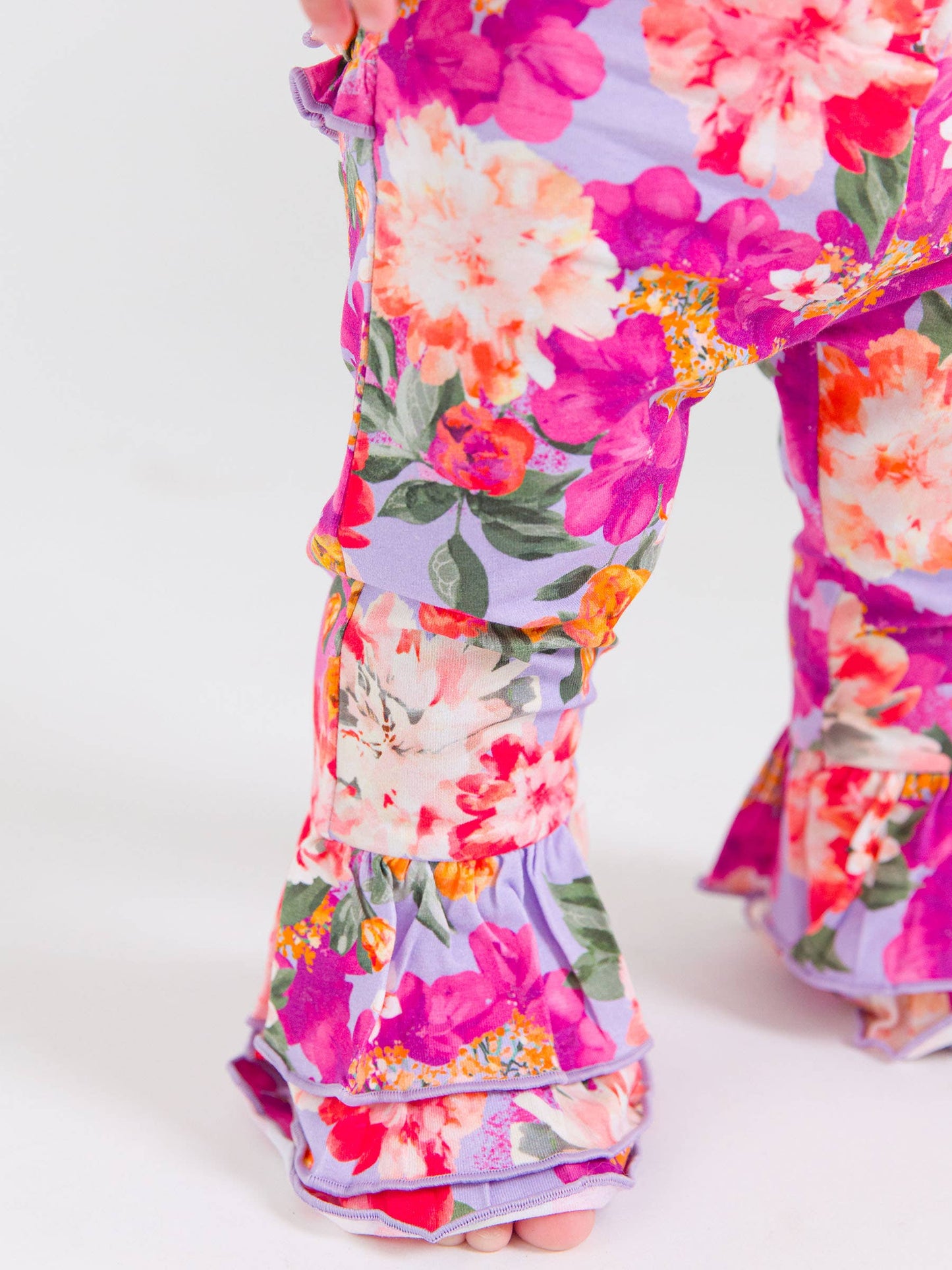 Baby Girls Floral Ruffle Flare Pants