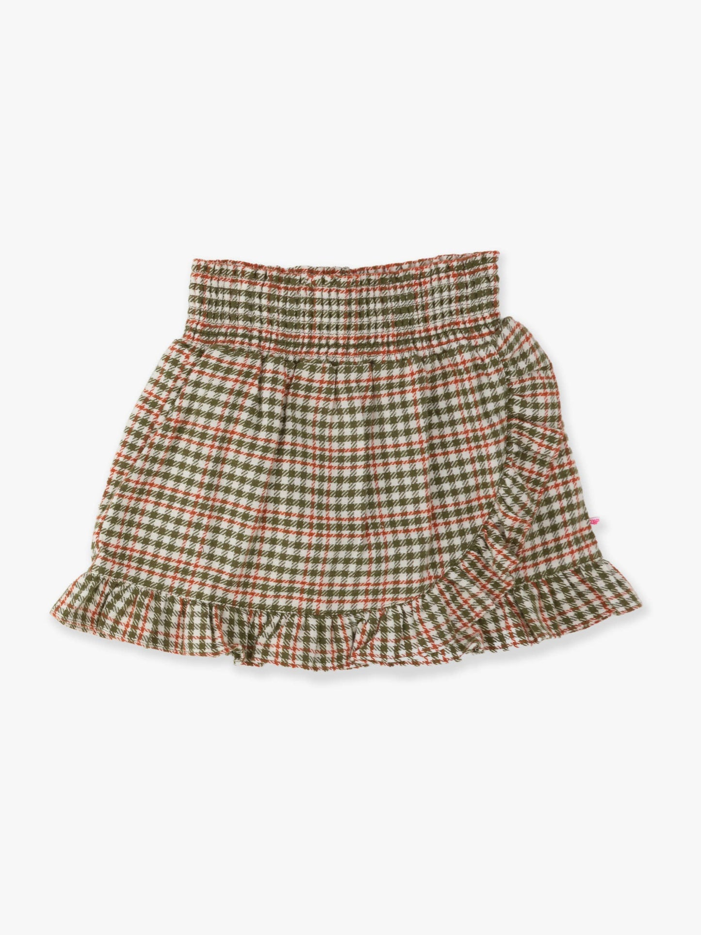 Houndstooth Smocked Ruffle Skort
