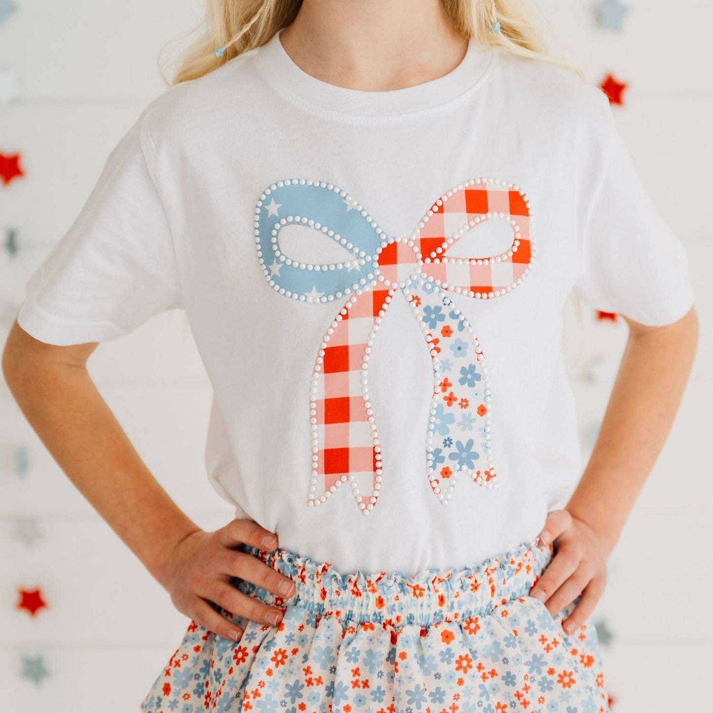 Patchwork Bow  Tee