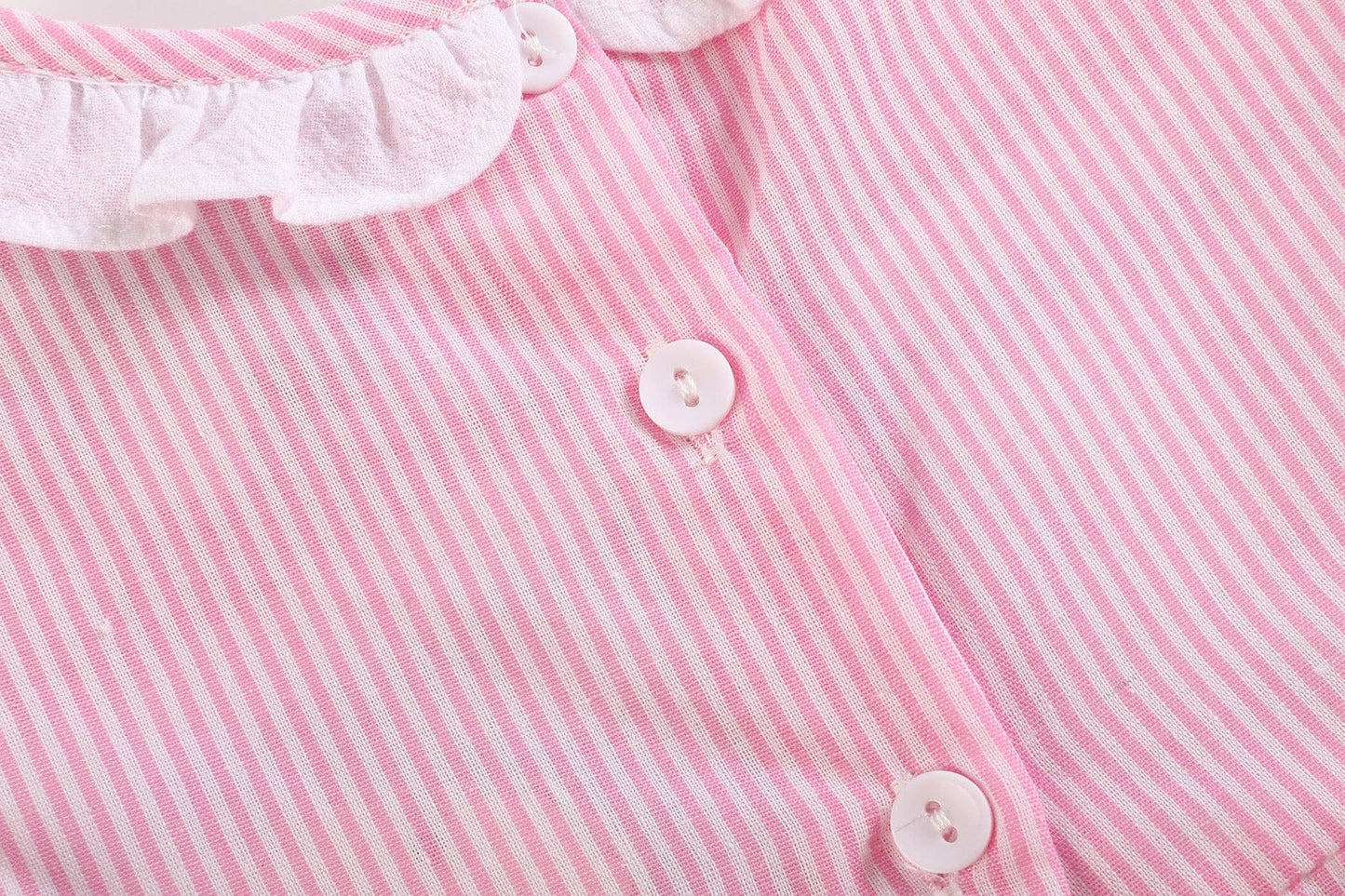 Pink Striped Lil Sis Smocked Romper