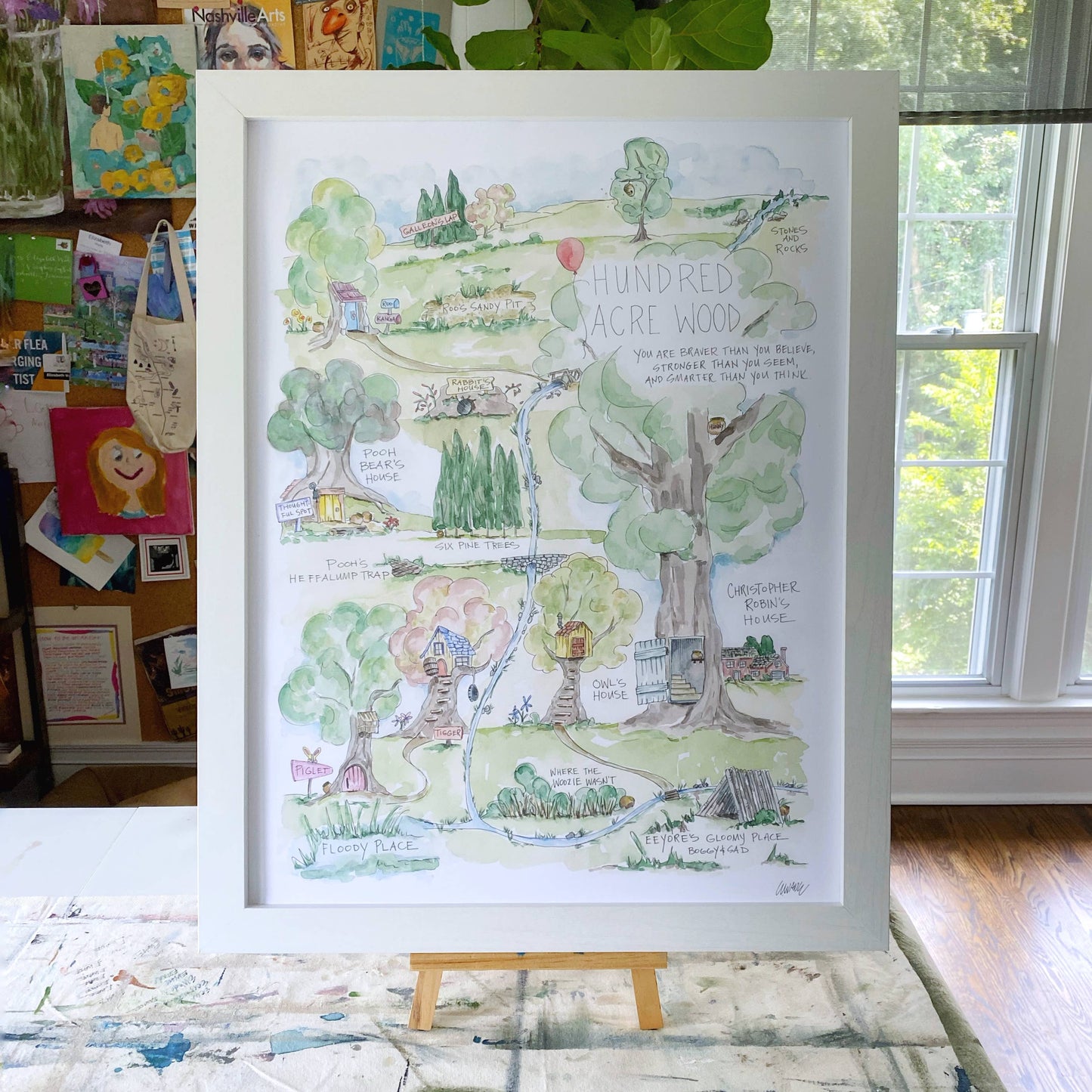 Pooh’s Hundred Acre Watercolor