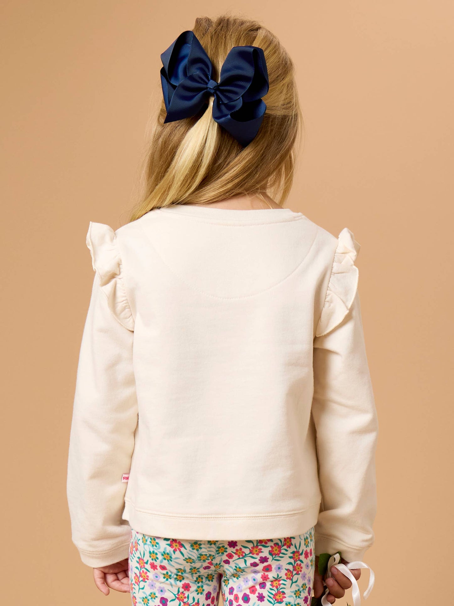Ivory Knit Flutter Sweatshirt