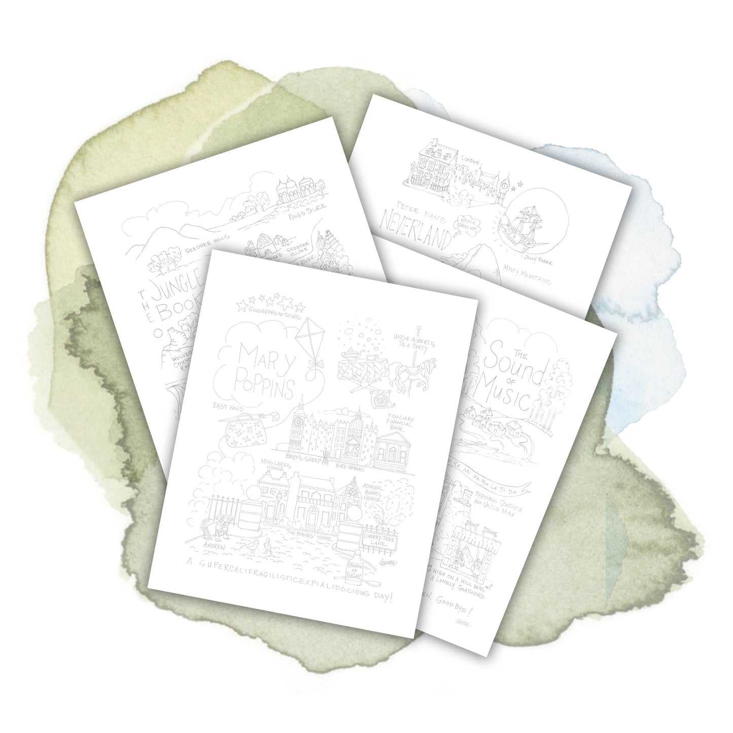 Musicals Coloring Pages Set