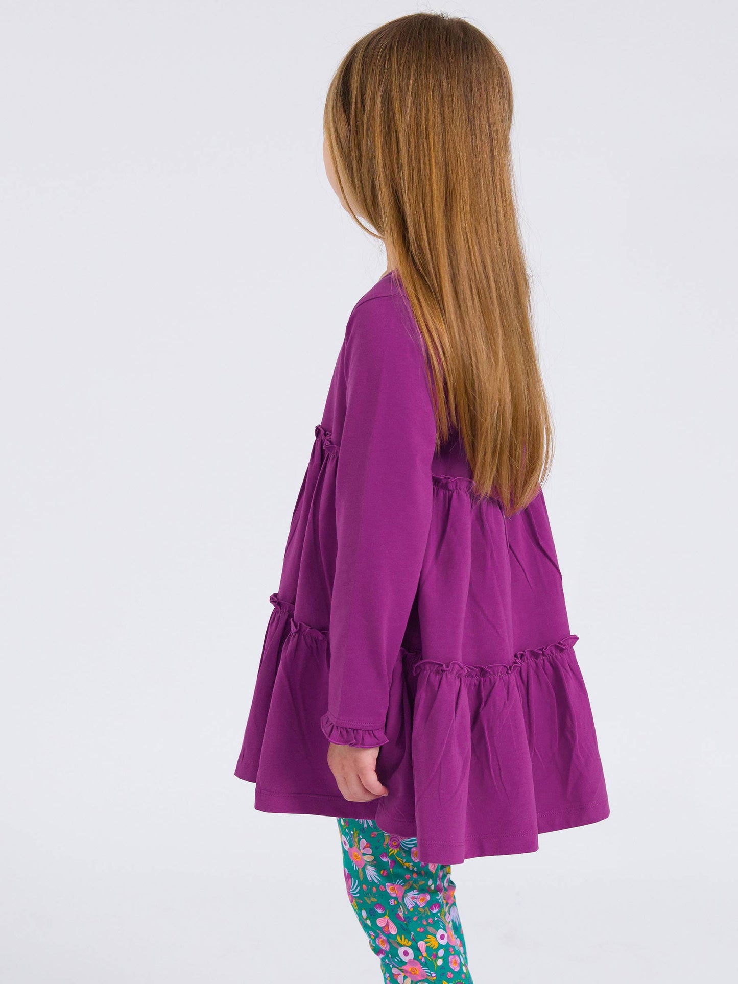 Plum Knit Tiered Tunic Top