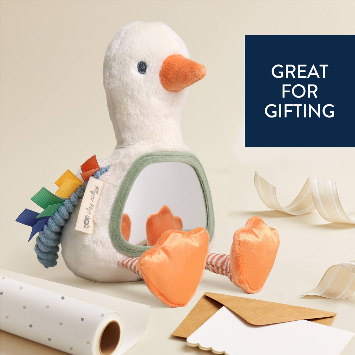 Itzy Bitzy Tummy Time Mirror Goose