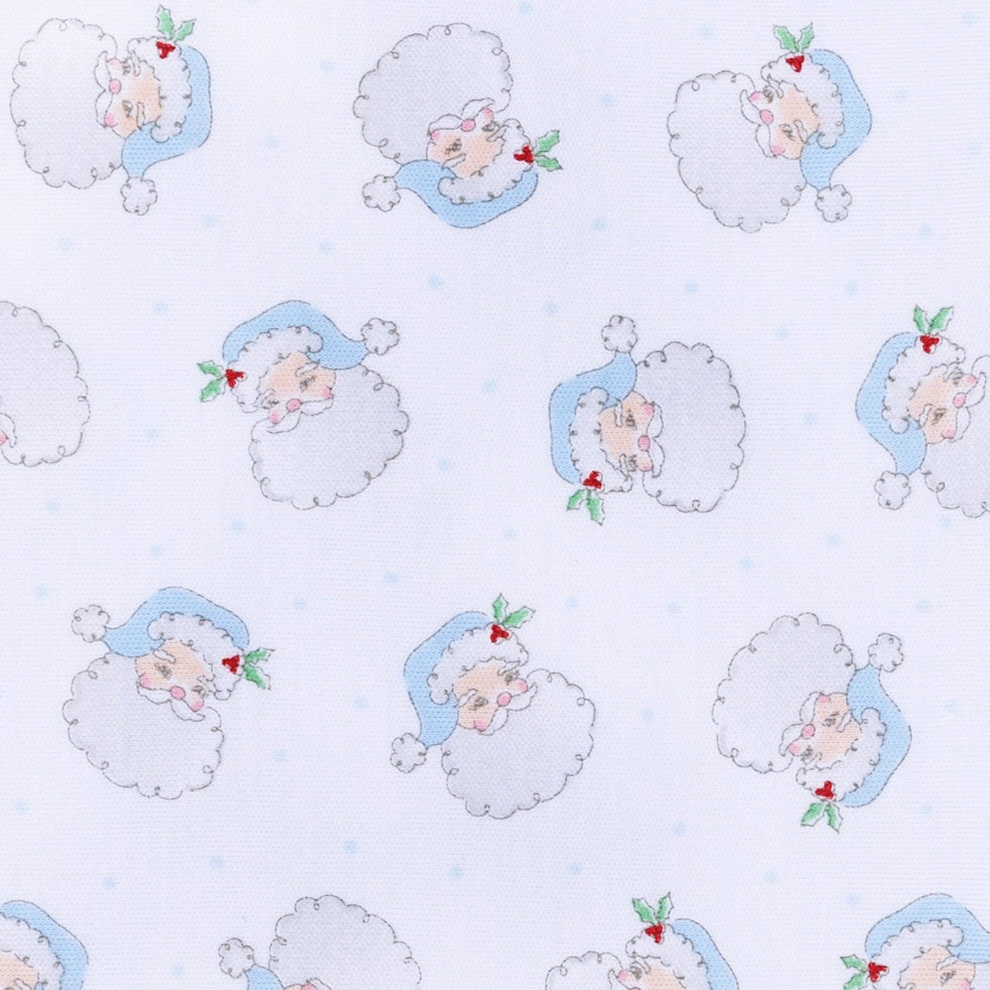 Santa Baby Blue Zip Footie