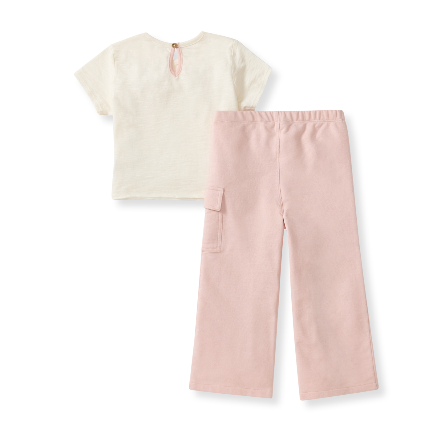Girl Slub Pocket  Pants Set
