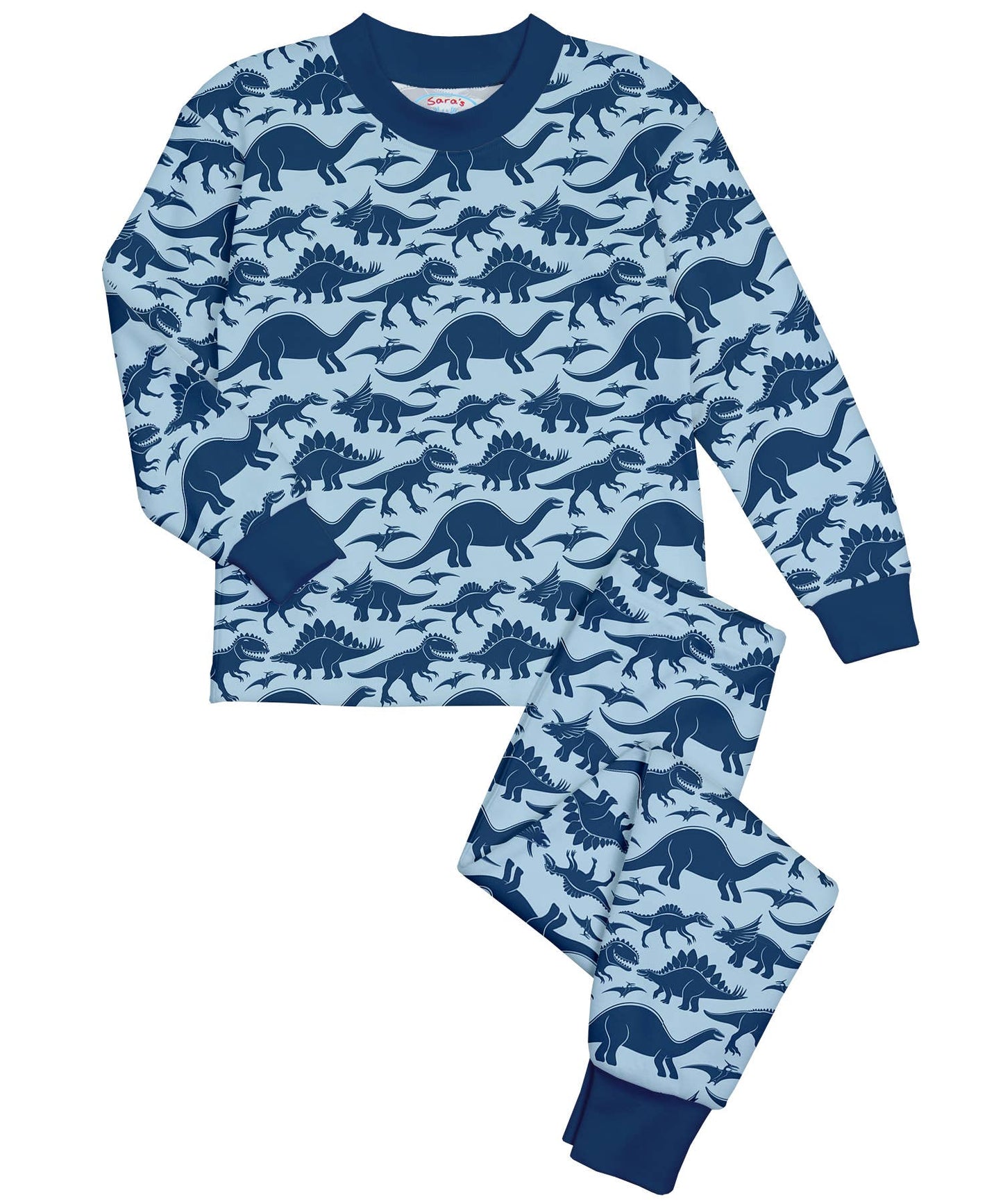 Loose Fit Dino Pajama Set