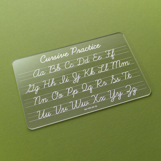 Dry Erase Cursive Tracing