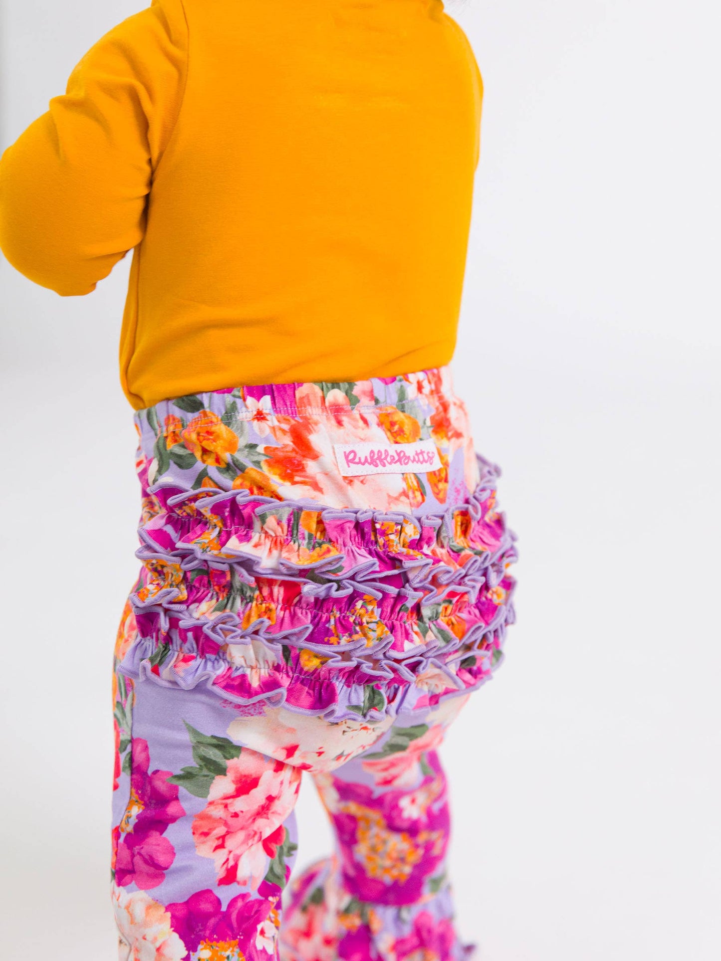 Baby Girls Floral Ruffle Flare Pants