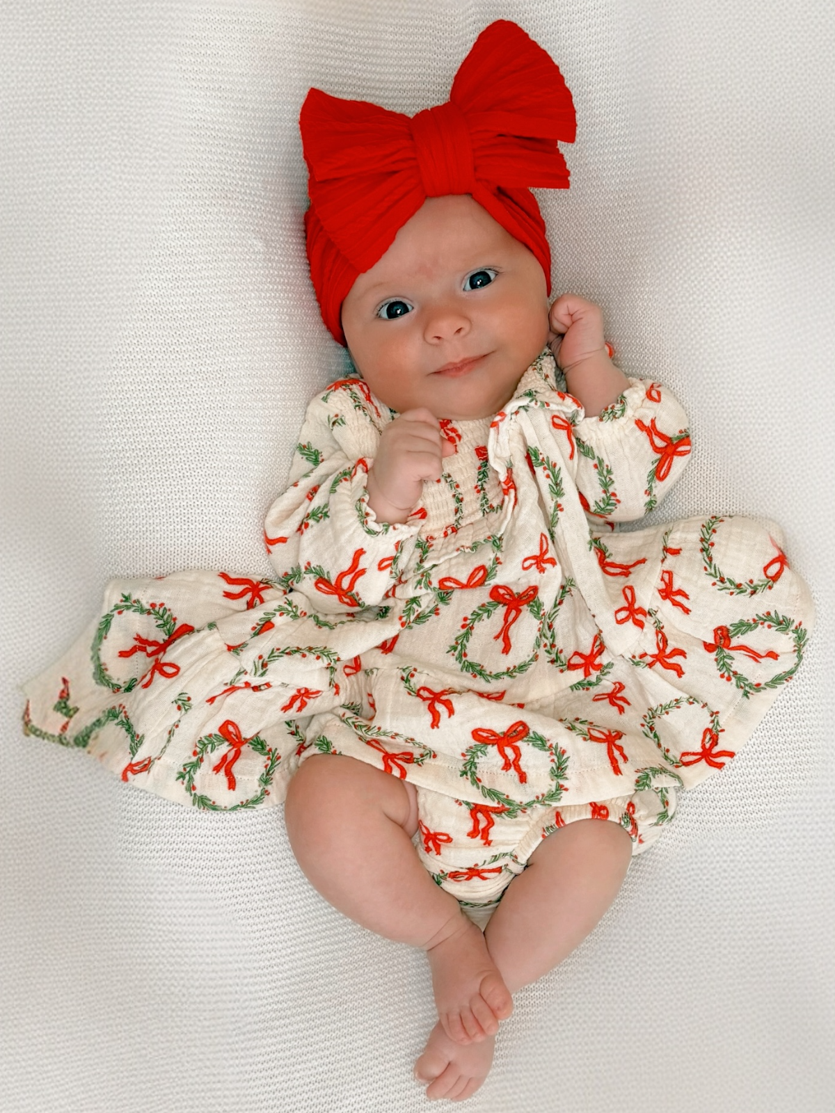 Smocked Ruffle Tiered Wreath Dress Set