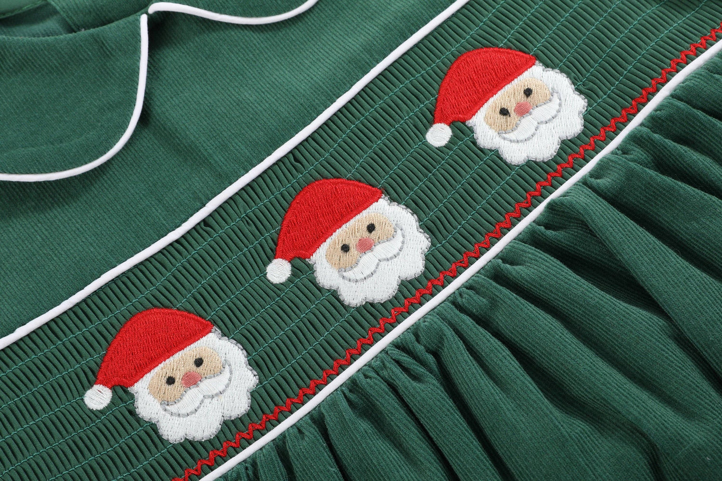 Corduroy Santa Smocked Dress