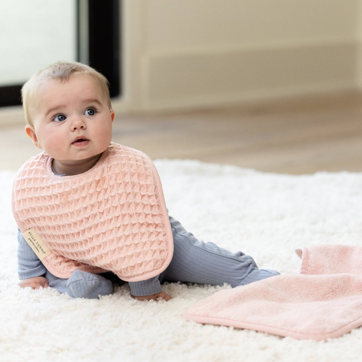 Reversible Bib/Burp Set Blush