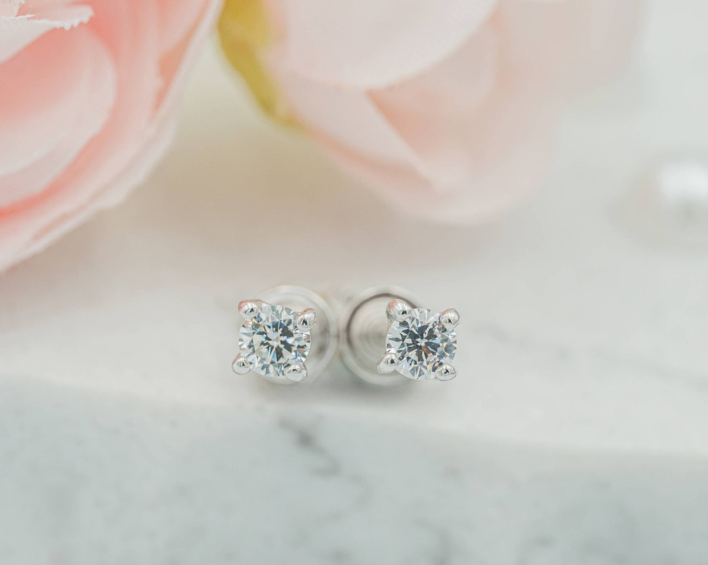 Sterling Silver Clear CZ  Earrings