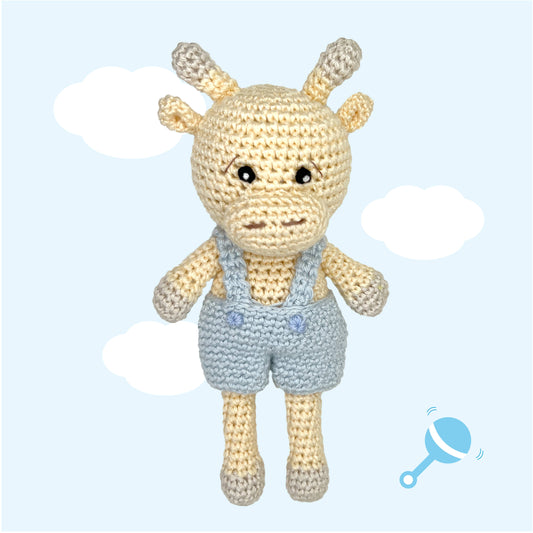 Giraffe Bamboo Crochet Rattle